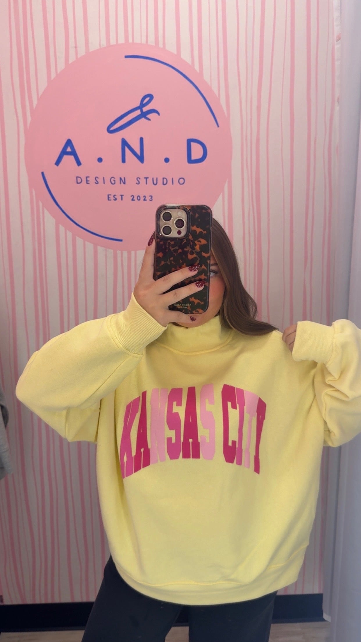 Kansas City Puff Mock Neck Sweatshirt