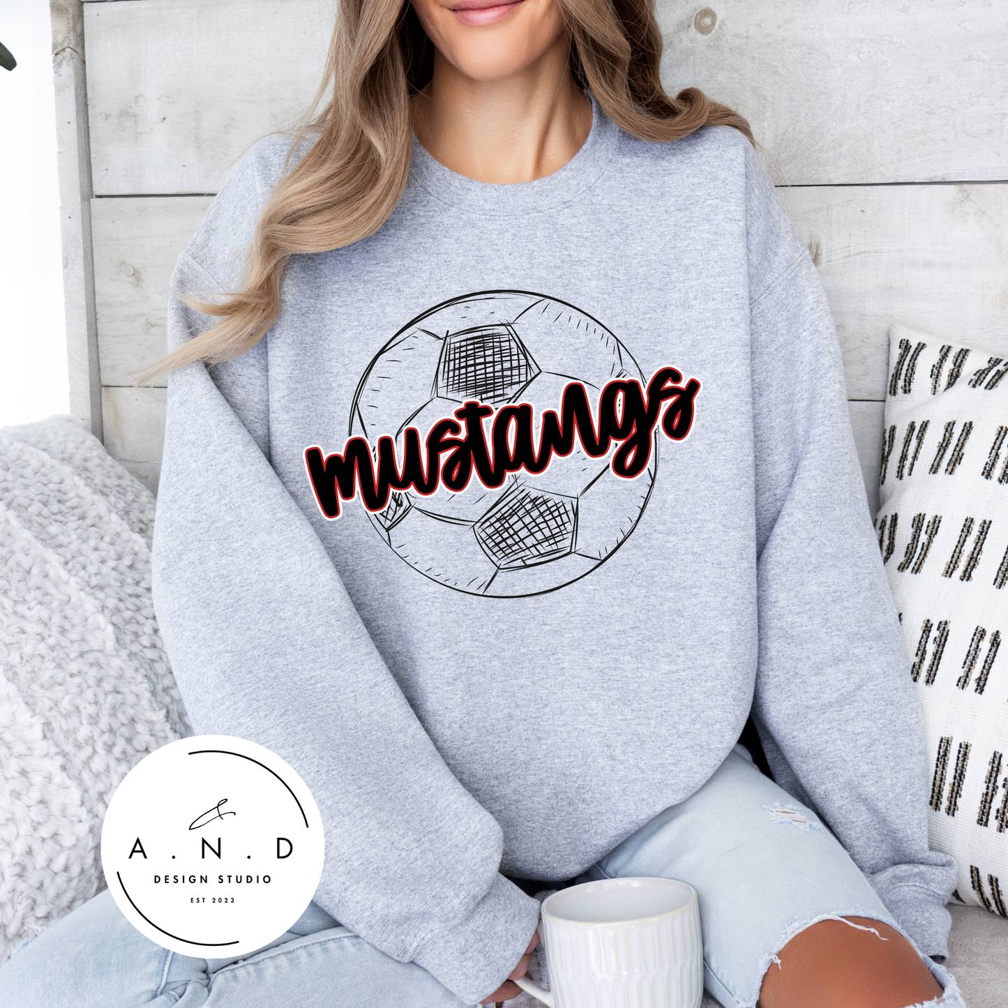 Mustangs Soccer- black