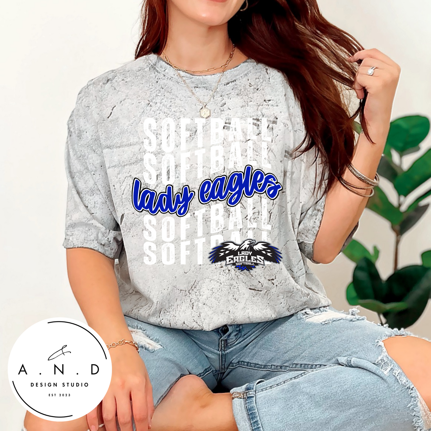 Lady Eagles Wavy- Tees & Tanks