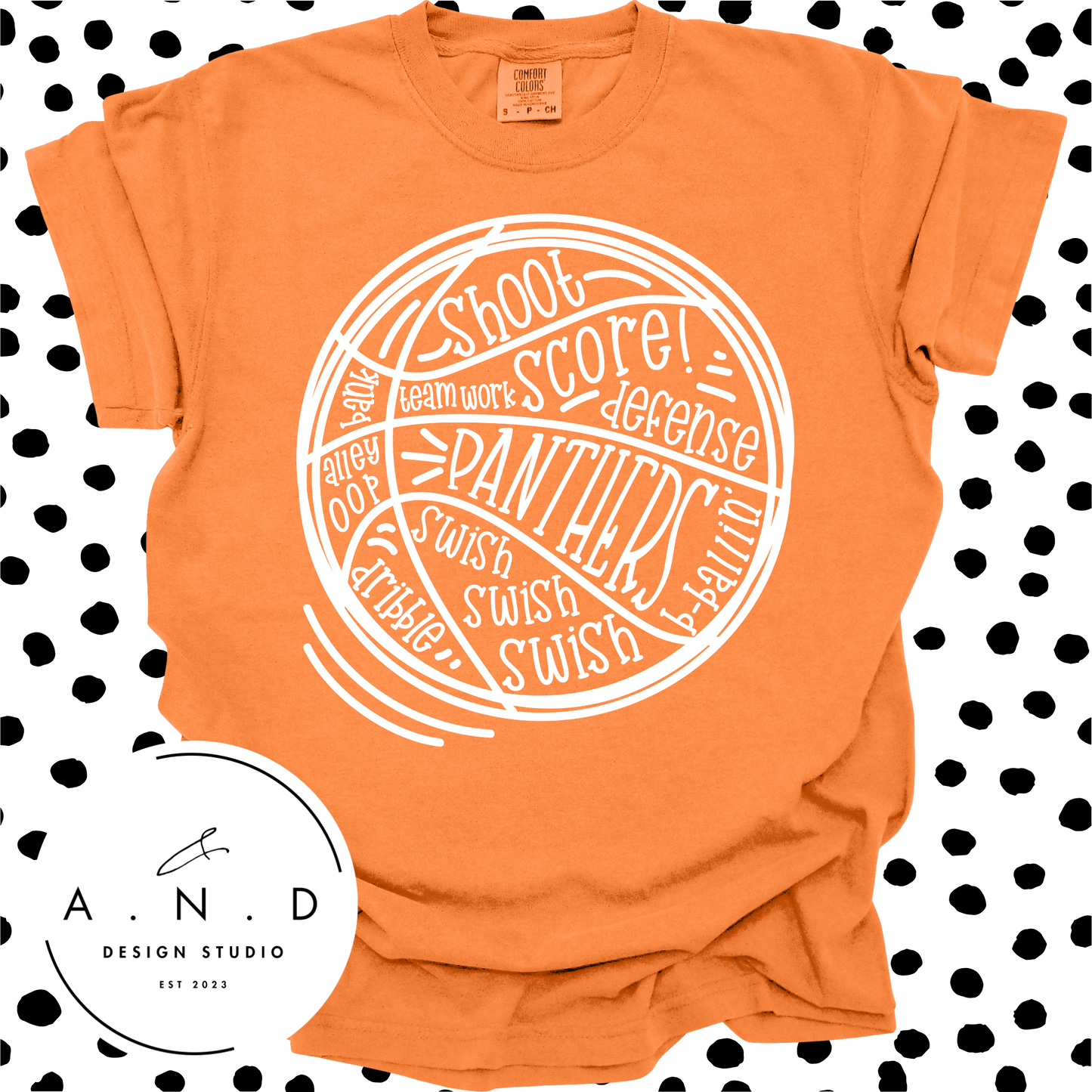 Panthers Typography Basketball