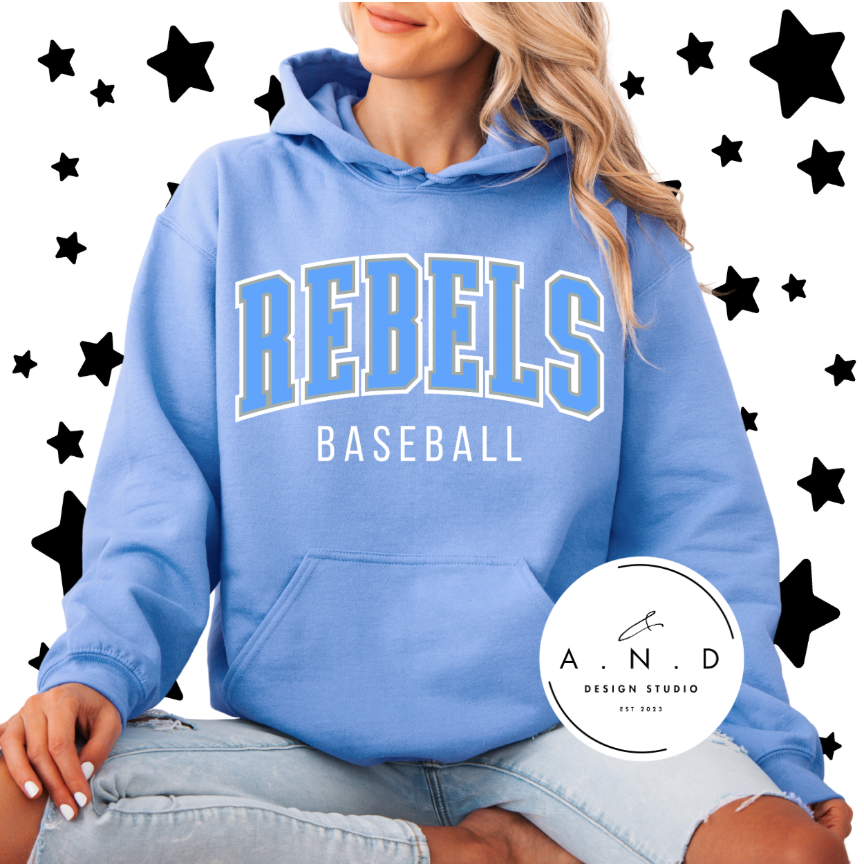Rebels Baseball- Stacked