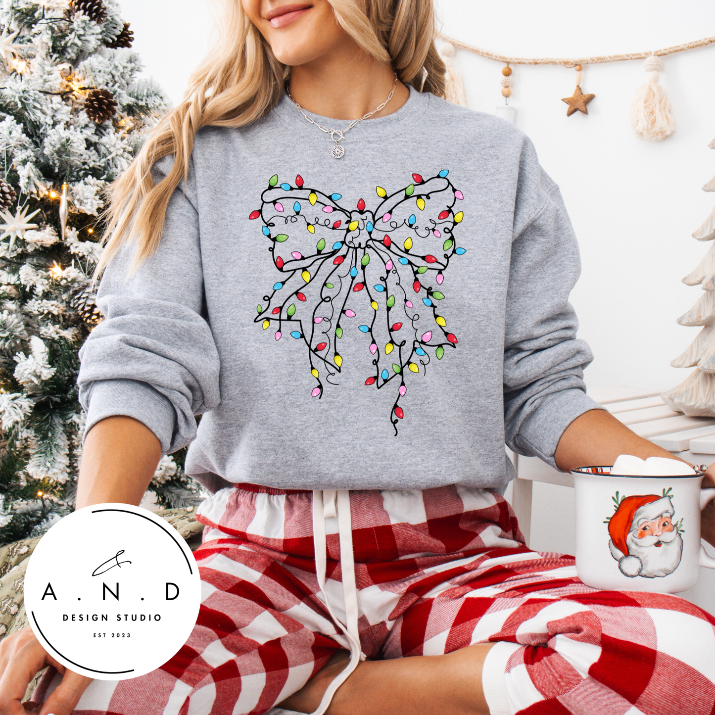 Christmas Lights Bow