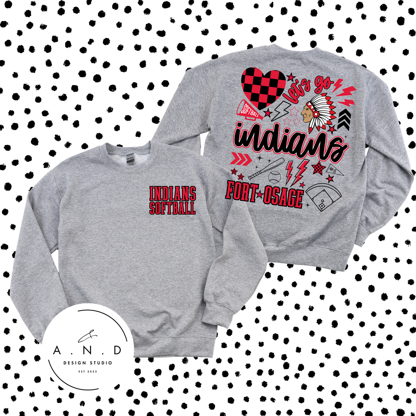 Indians Softball Doodle