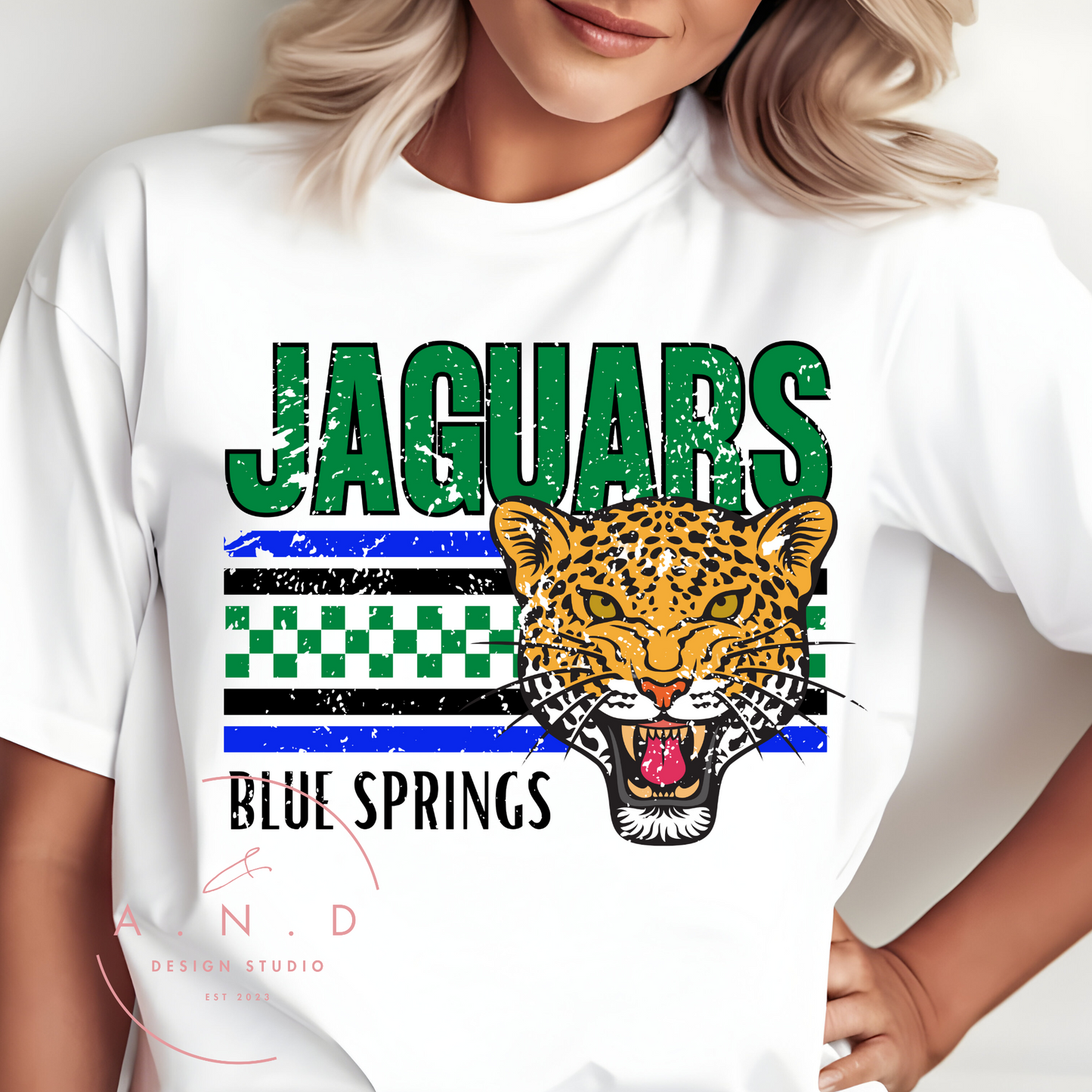 Jaguars Checkered Distressed