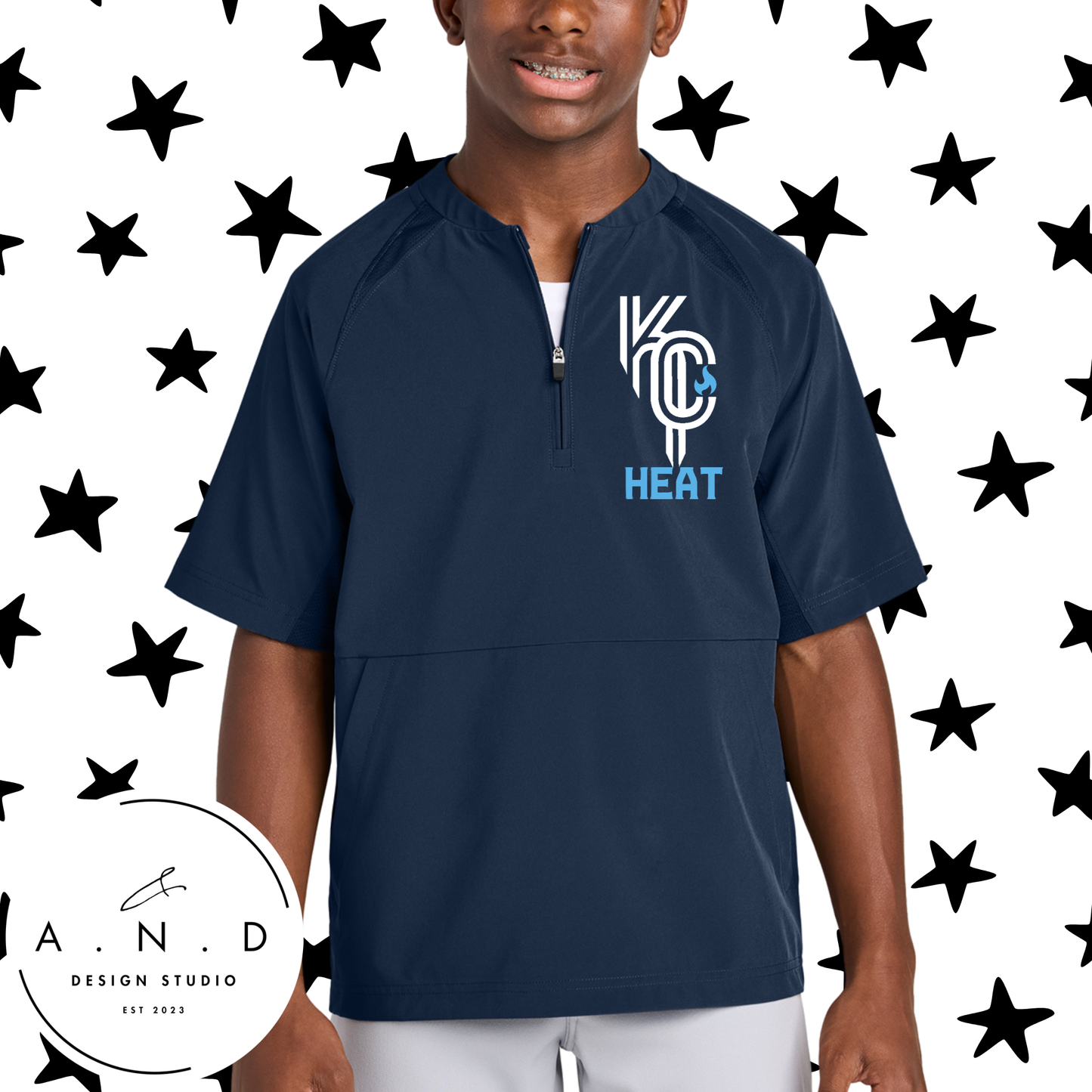 KC Heat- 1/2 Zip Short Sleeve Jacket