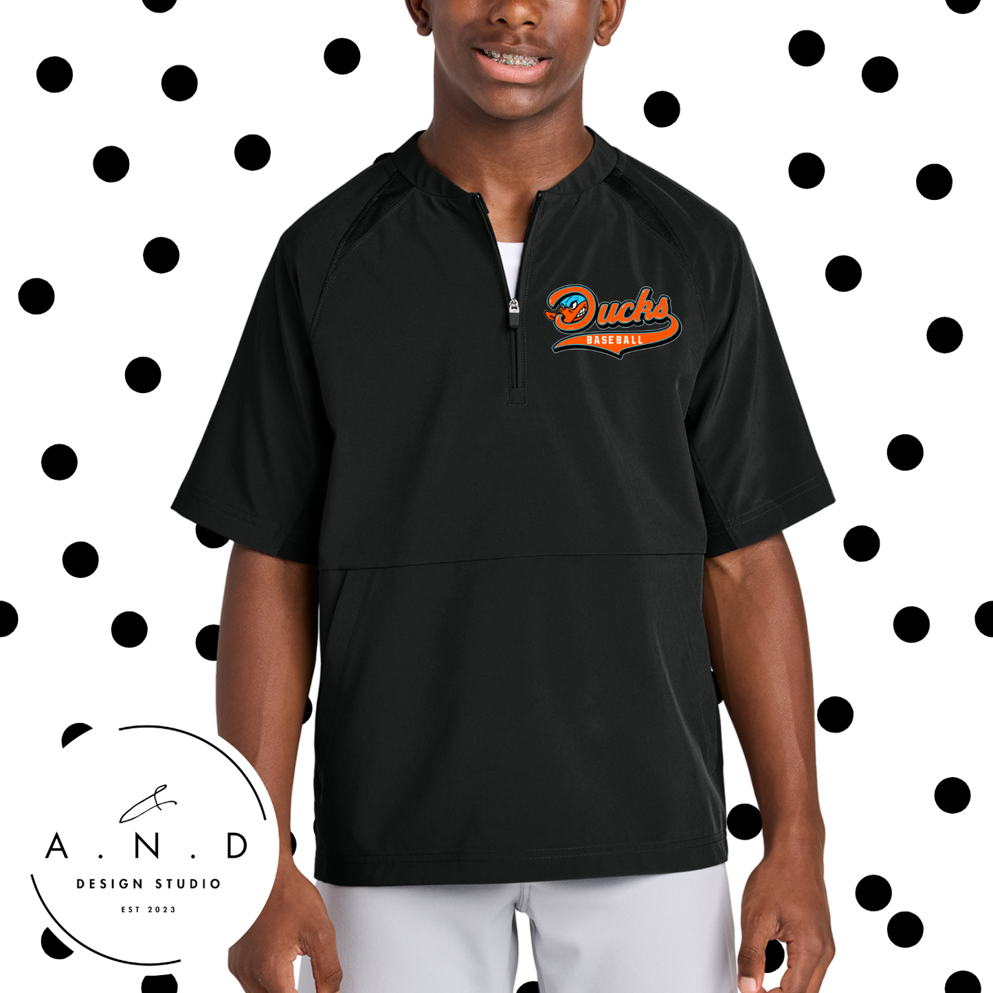 Ducks- 1/2 Zip Short Sleeve Jacket