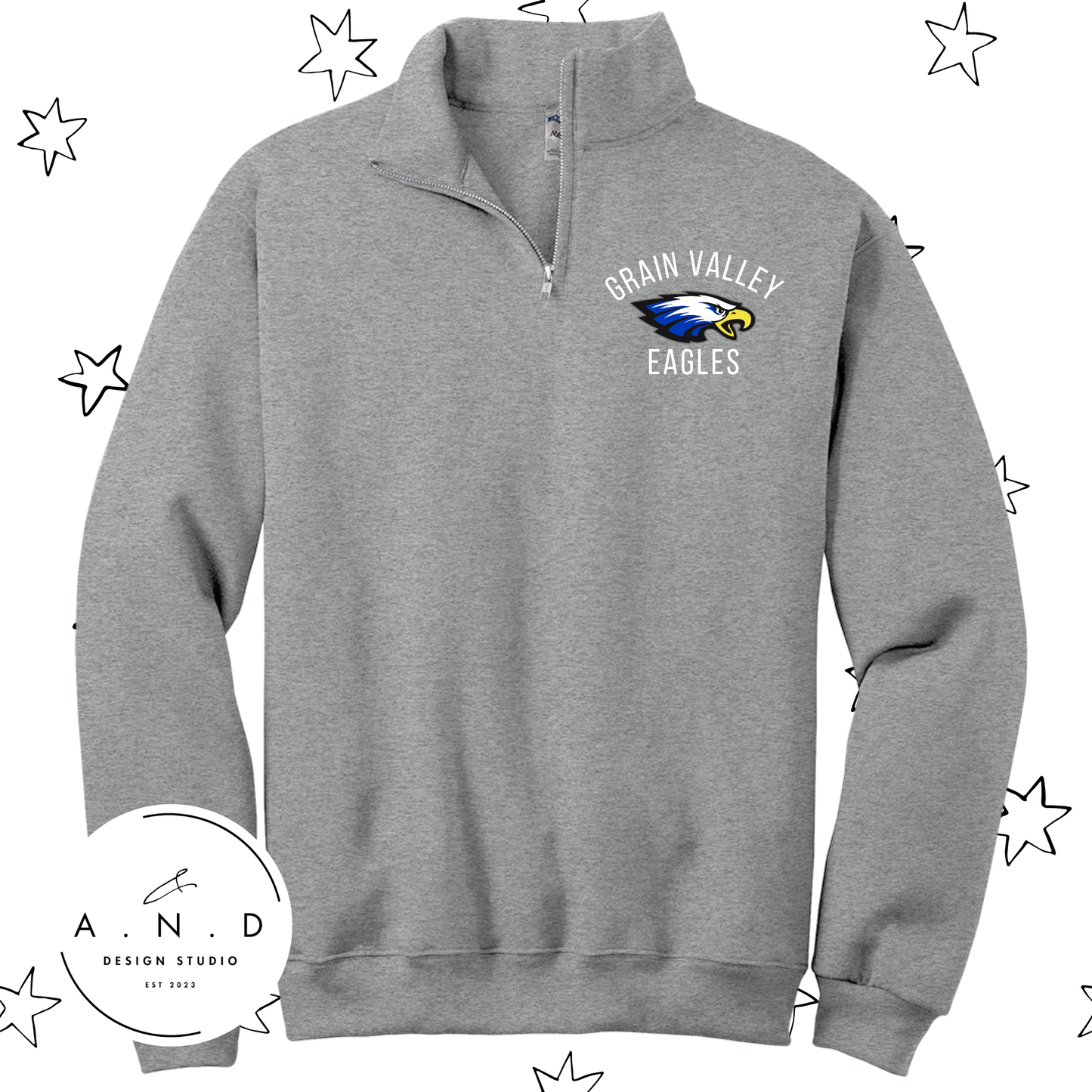 Grain Valley Eagles - Fleece Quarter Zip