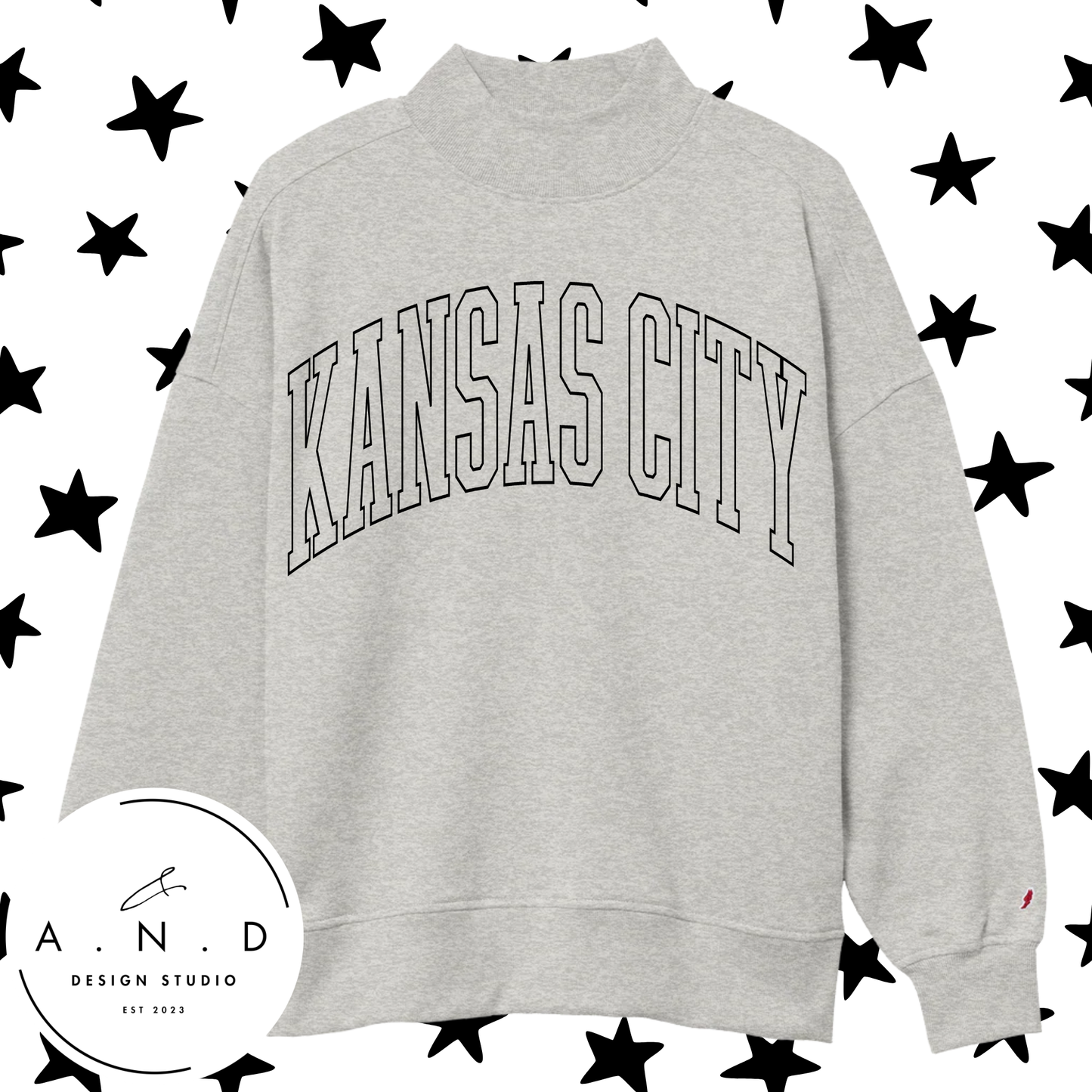 Kansas City Mock Neck Sweatshirt