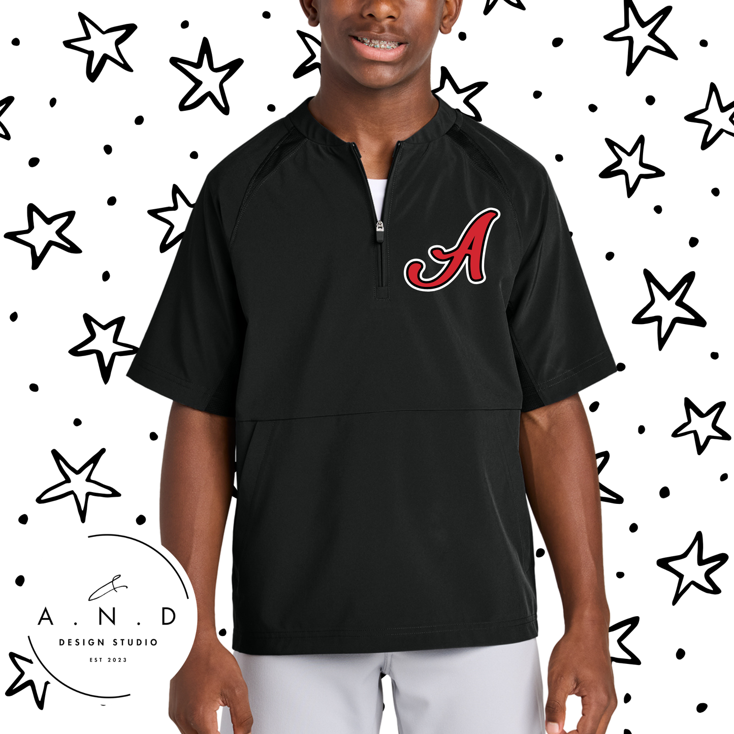 Aces- 1/2 Zip Short Sleeve Jacket