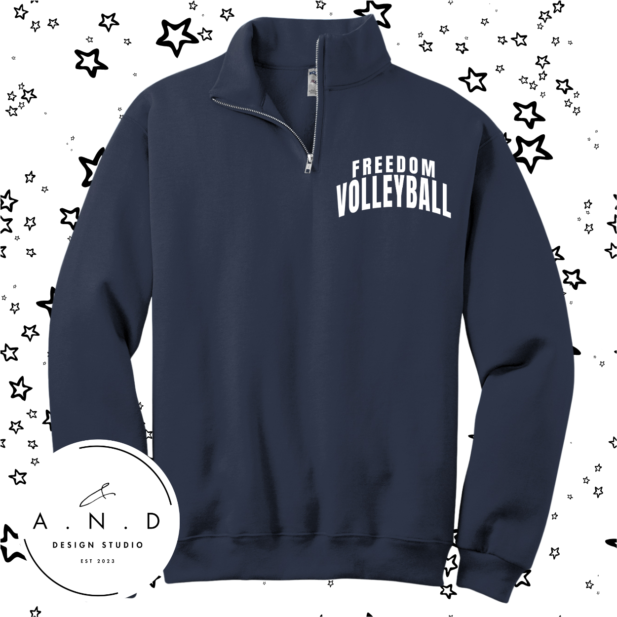 Freedom Volleyball- Fleece Quarter Zip