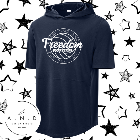 Freedom Volleyball- Club Short Sleeve Hoodie