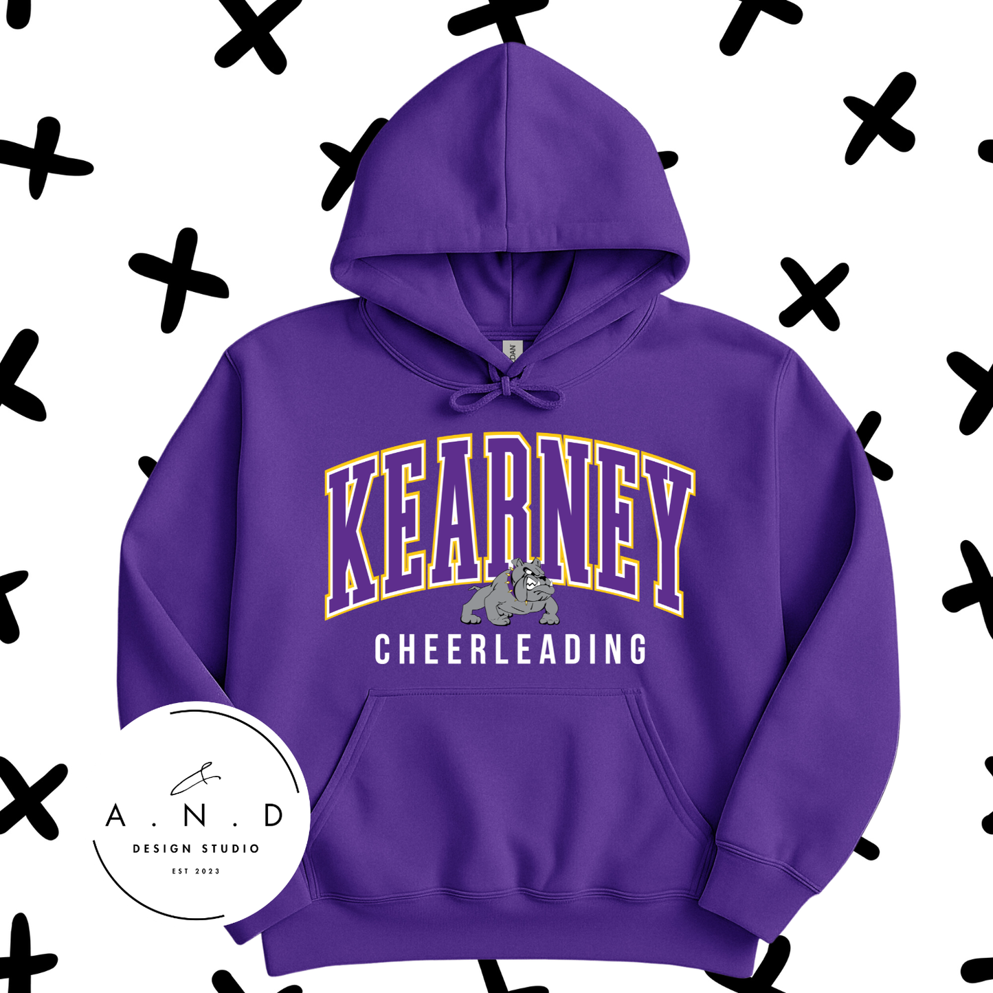 Kearney Bulldogs Cheerleader Stacked