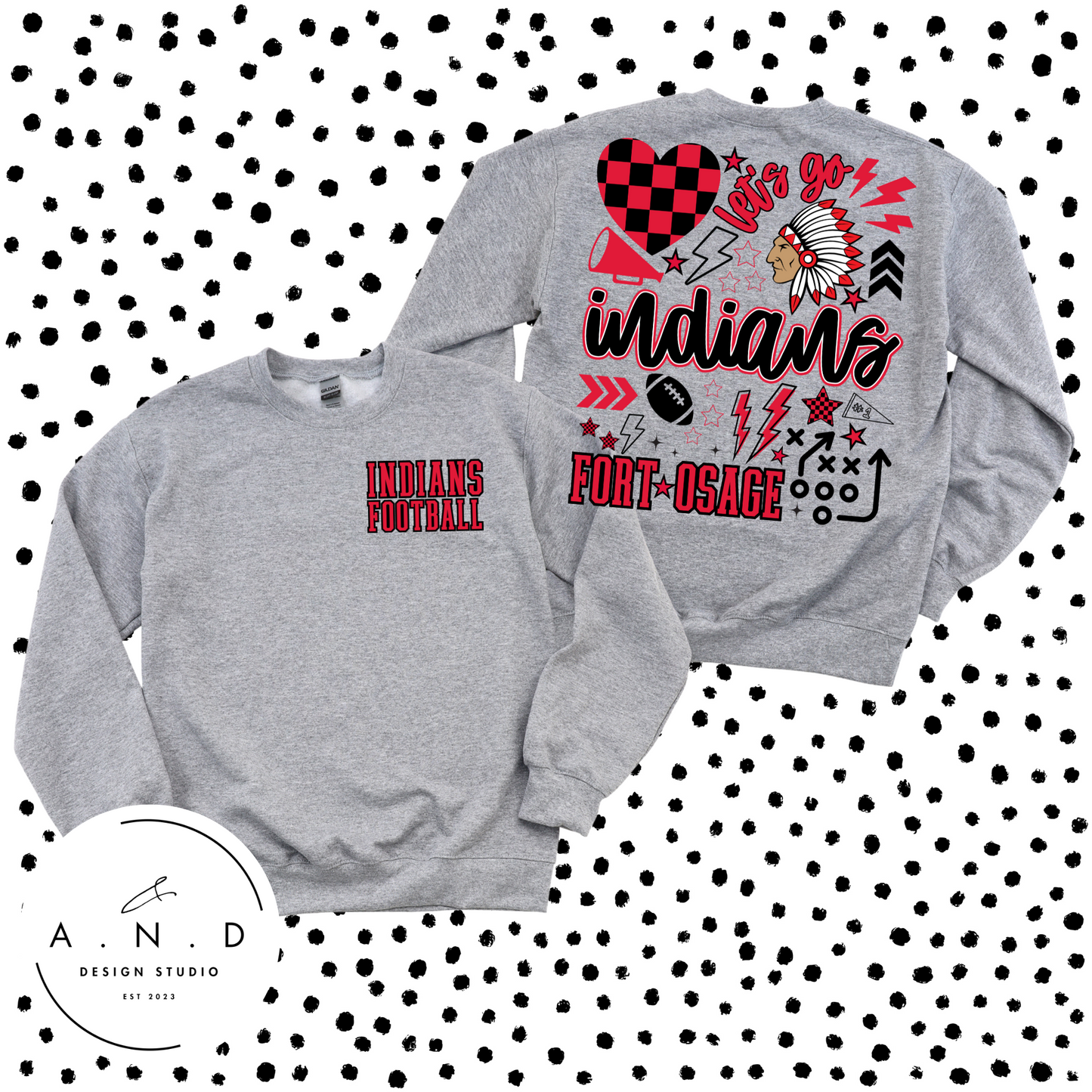 Indians Football Doodle