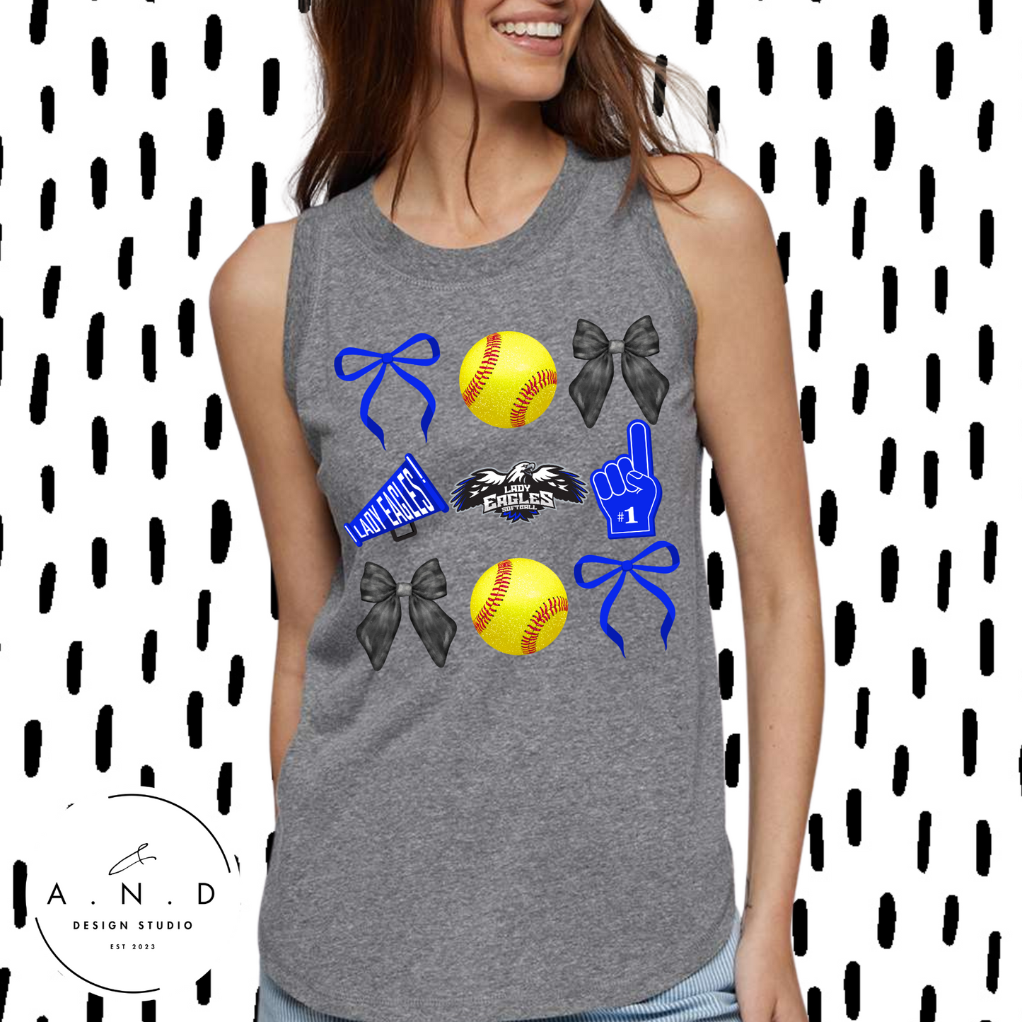 Lady Eagles Bows- Tees & Tanks