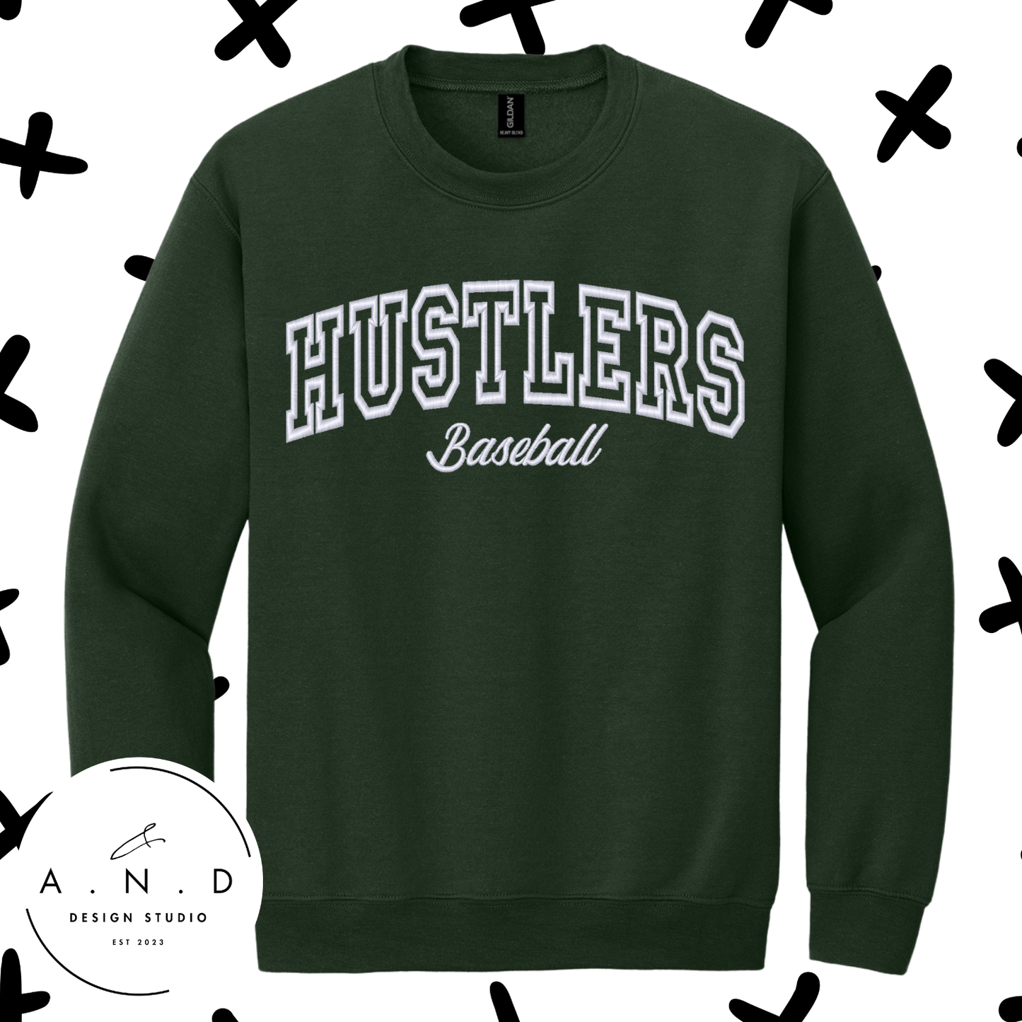 Hustlers Baseball Embroidery Sweatshirts