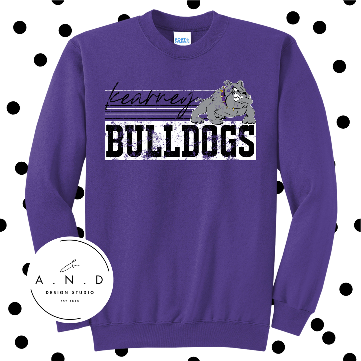 Kearney Bulldogs Block Distressed