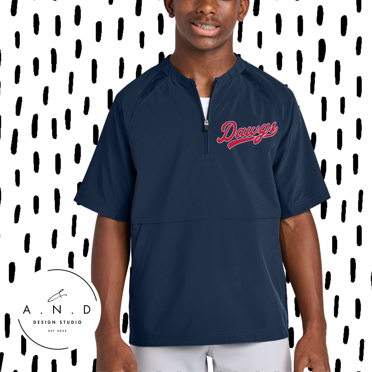 Dawgs- 1/2 Zip Short Sleeve Jacket