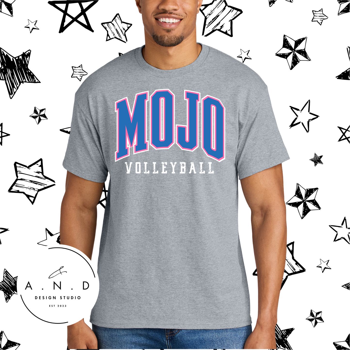MOJO Volleyball stacked