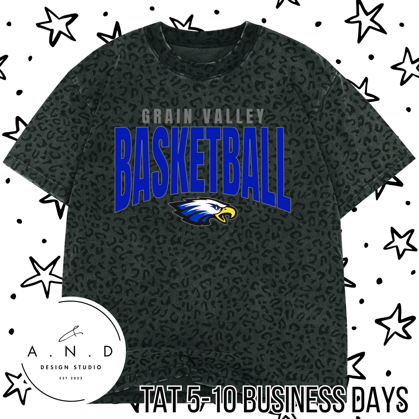 Grain Valley Basketball- Black Leopard