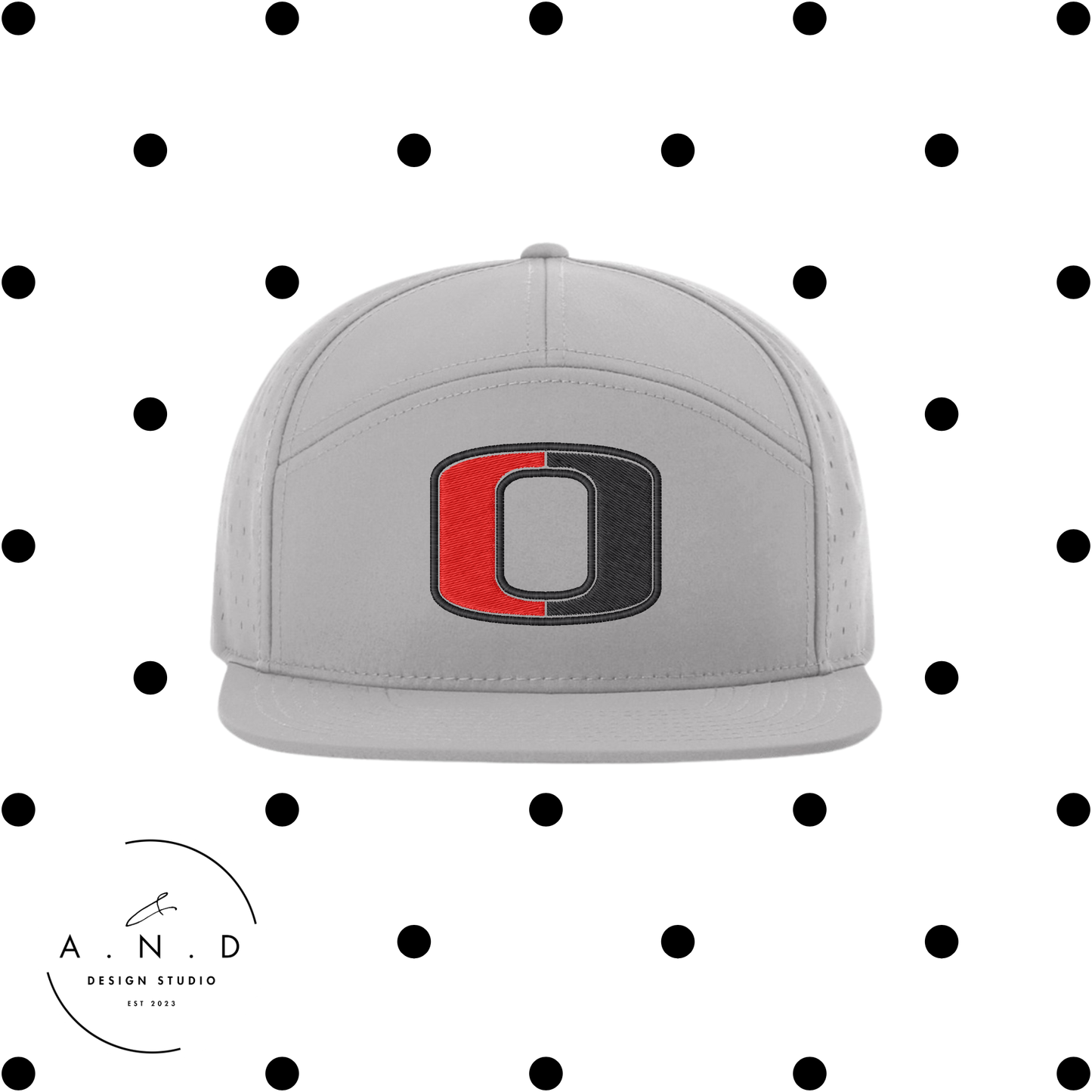 Odessa Embroidery 7 Panel Hat
