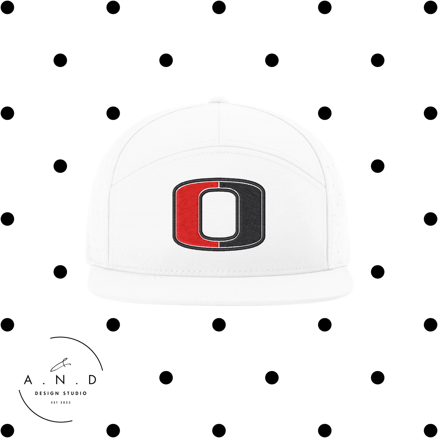 Odessa Embroidery 7 Panel Hat