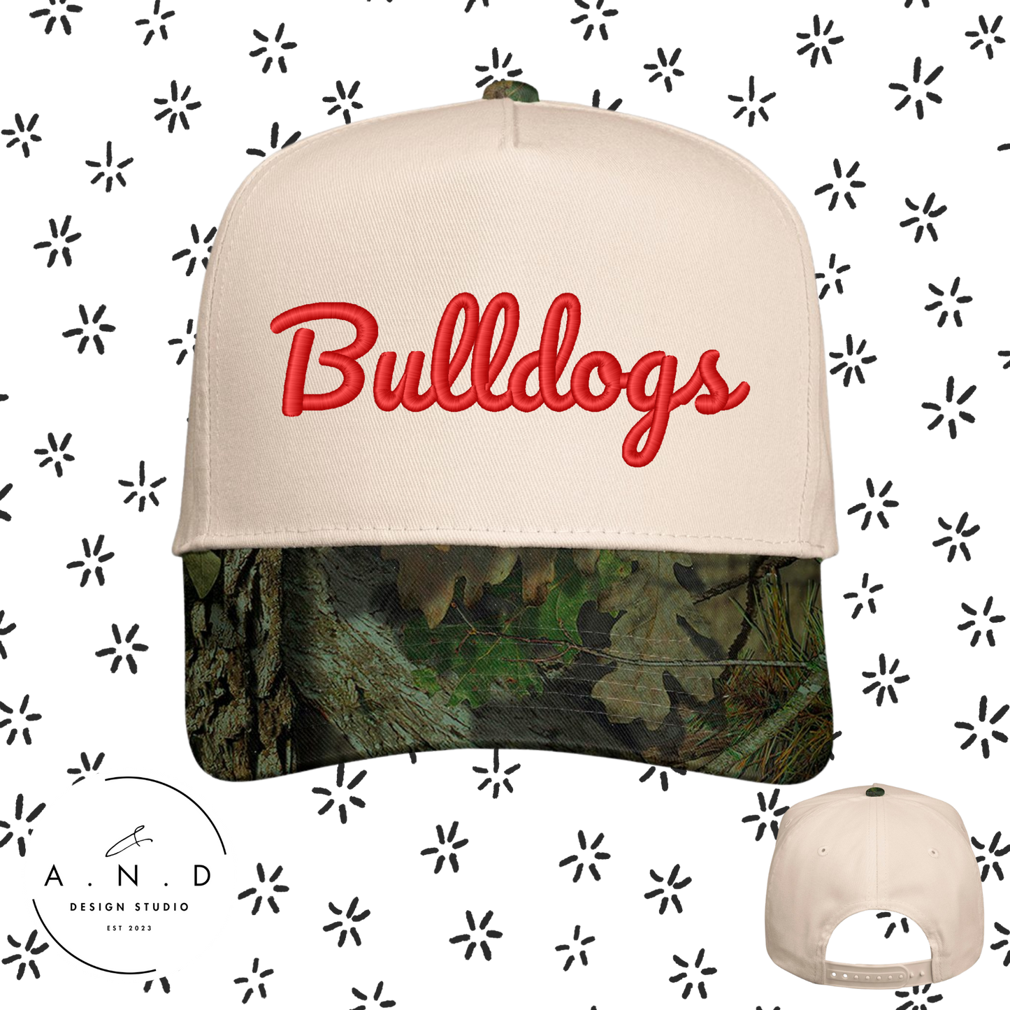 Odessa Embroidery Full Fabric Hat- Camo