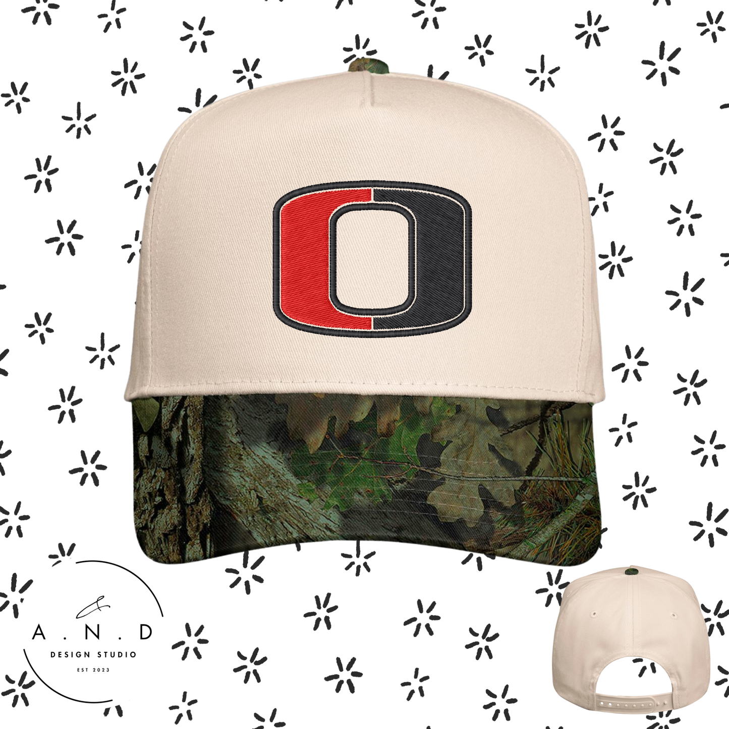 Odessa Embroidery Full Fabric Hat- Camo