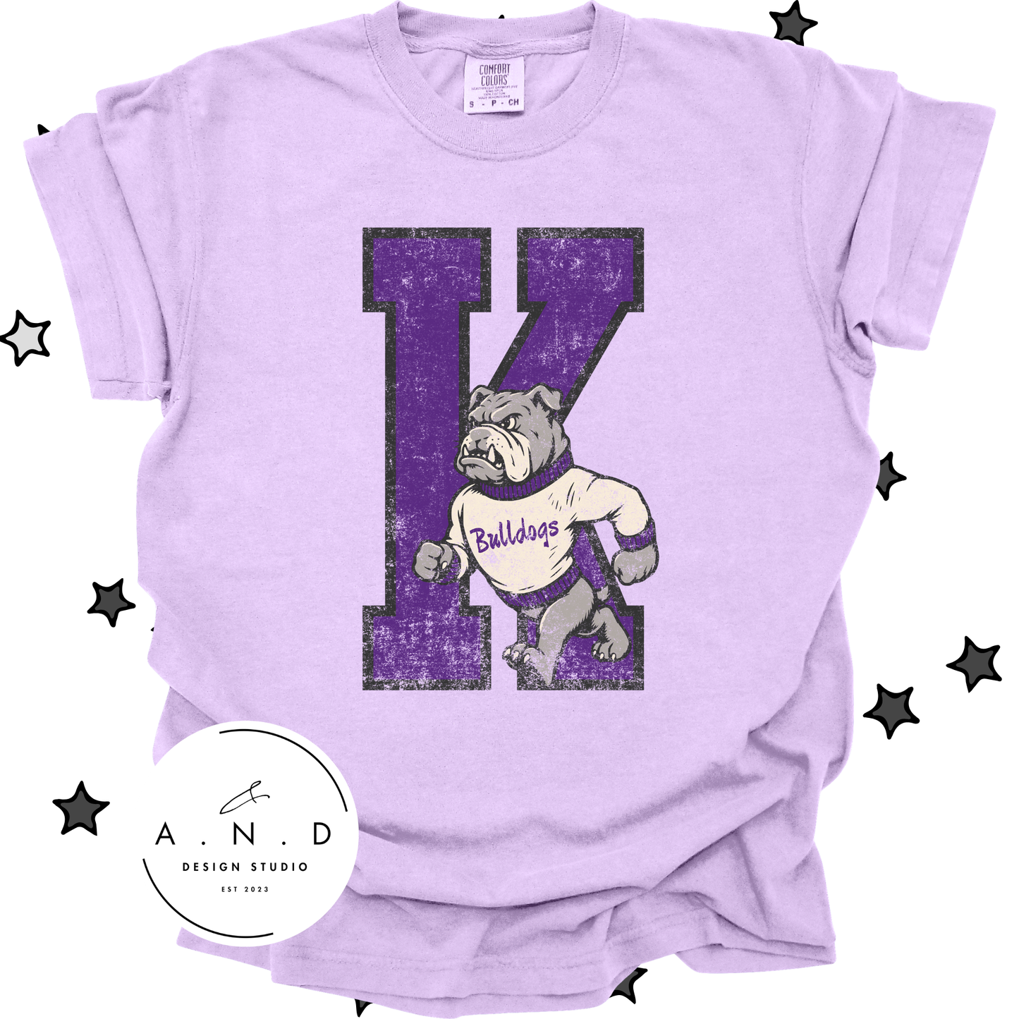 K Bulldog Distressed