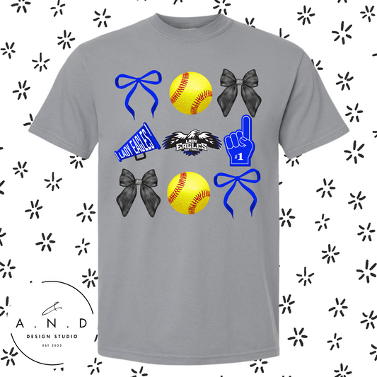 Lady Eagles Bows- Tees & Tanks