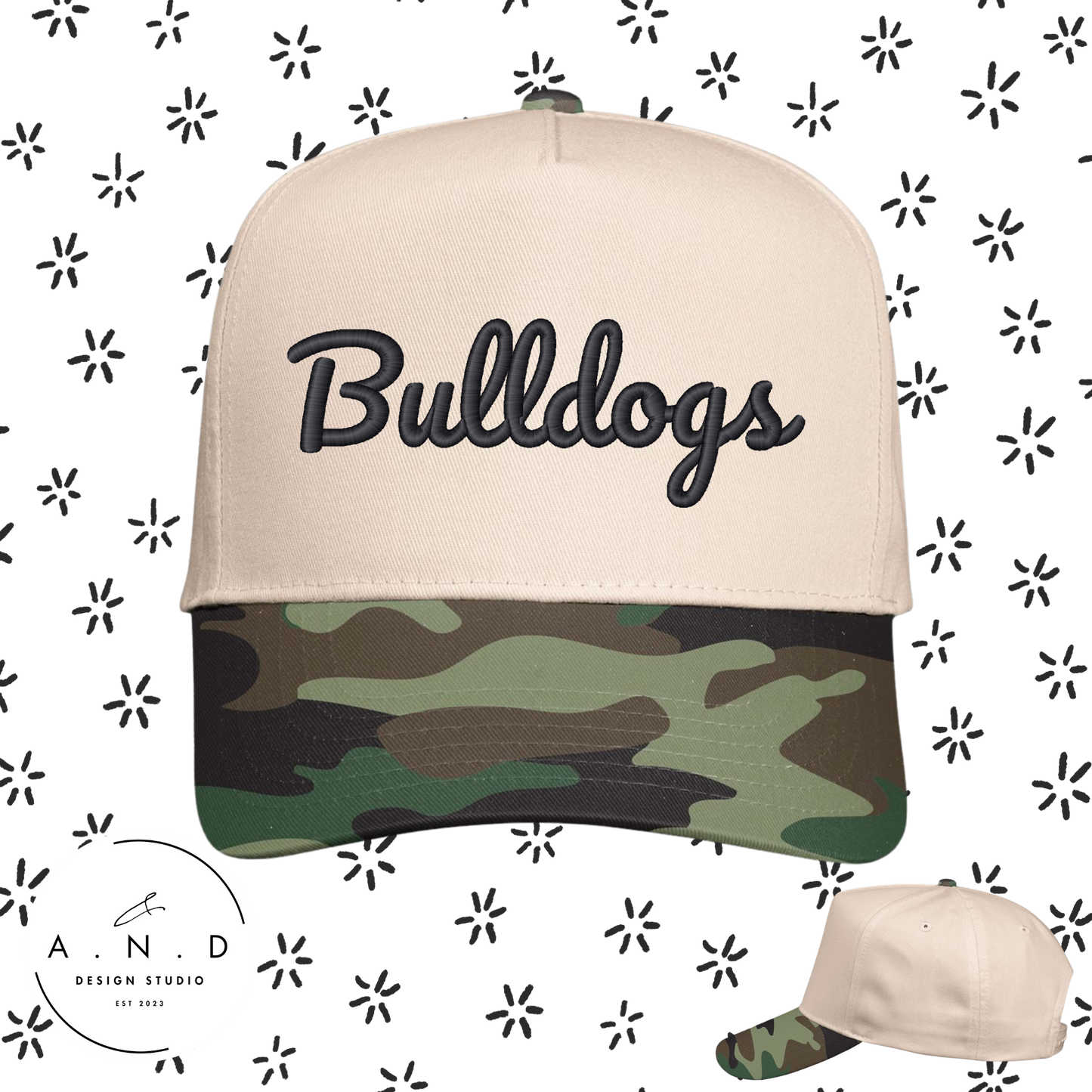 Odessa Embroidery Full Fabric Hat- Camo