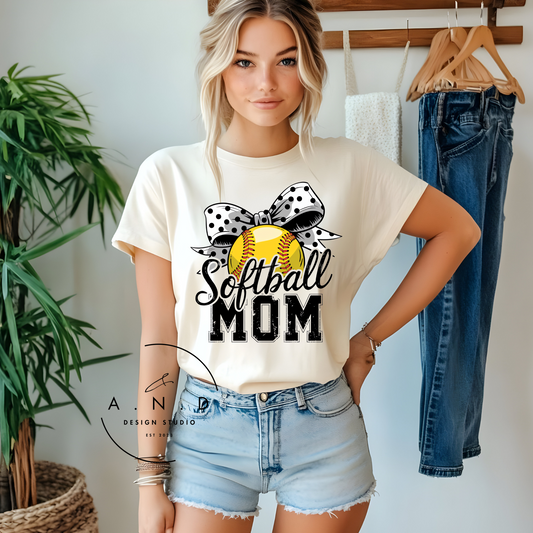Softball Mom Bow