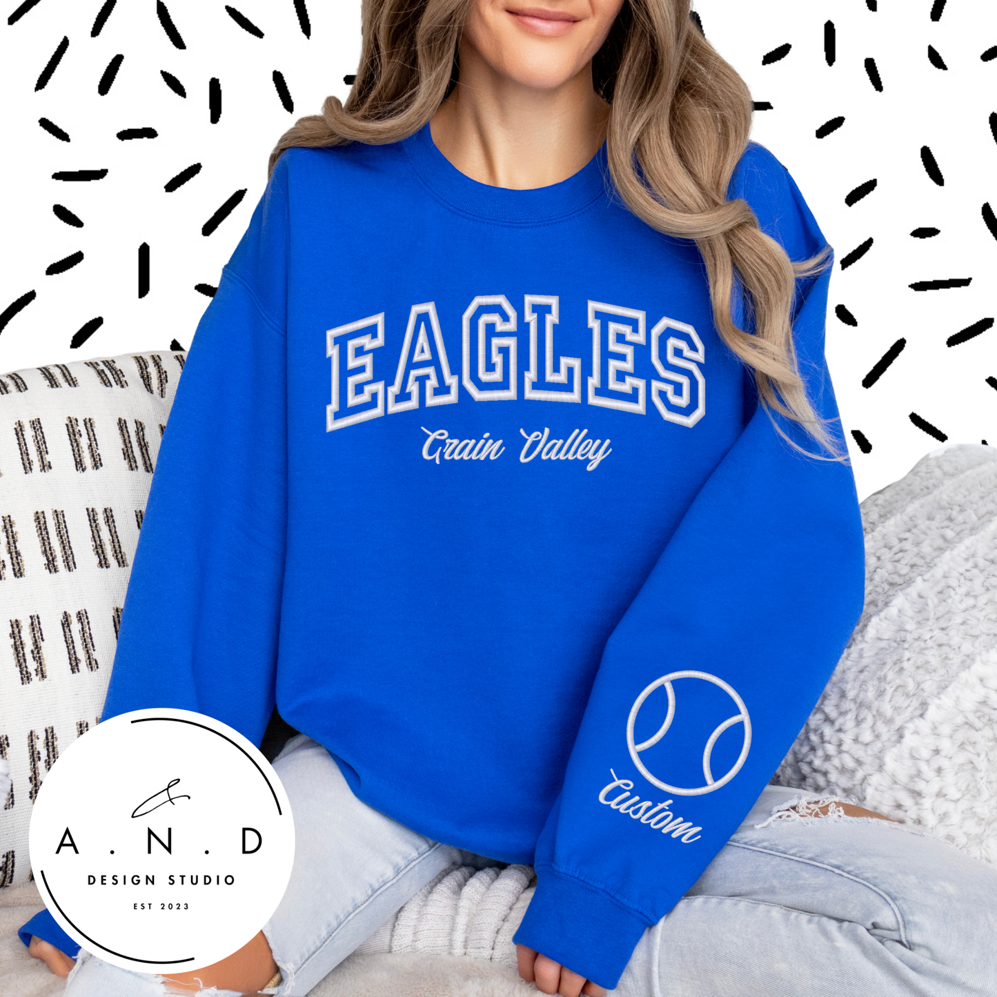 EAGLES - Custom Embroidery Sweatshirt