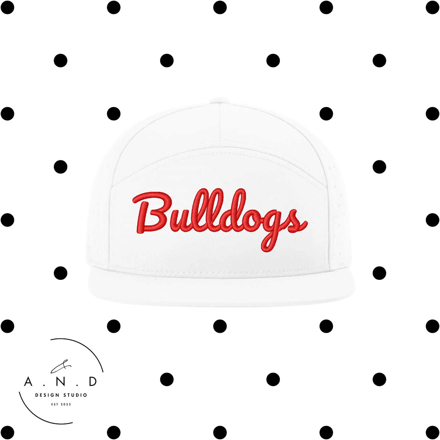 Odessa Embroidery 7 Panel Hat