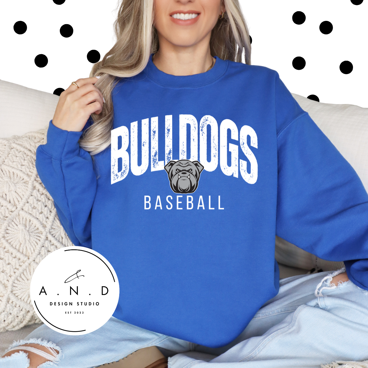 Bulldogs Baseball- Distressed