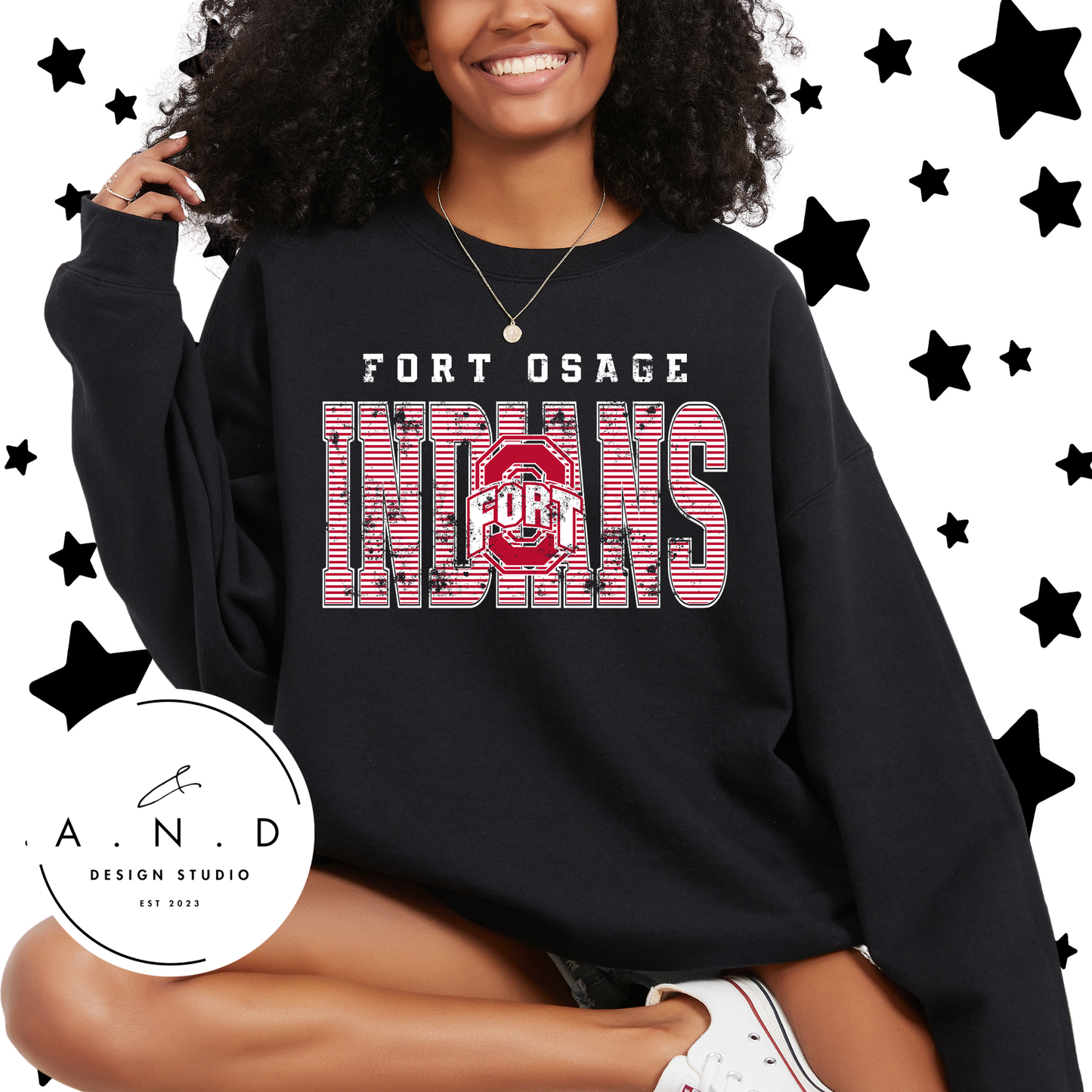 Fort Osage Indians Stripe Distressed