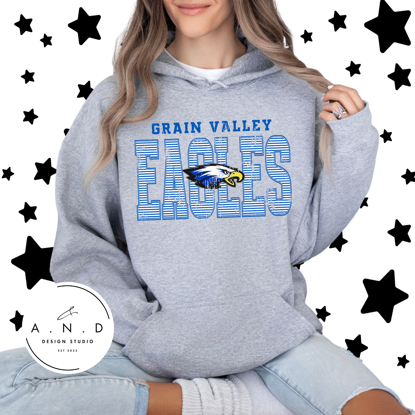 Eagles Stripe Distressed
