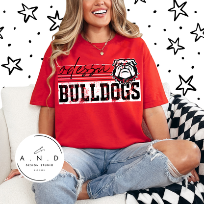 Odessa Bulldogs Block Distressed