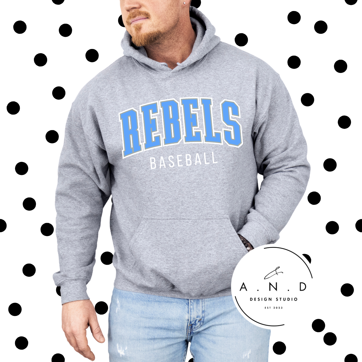 Rebels Baseball- Stacked