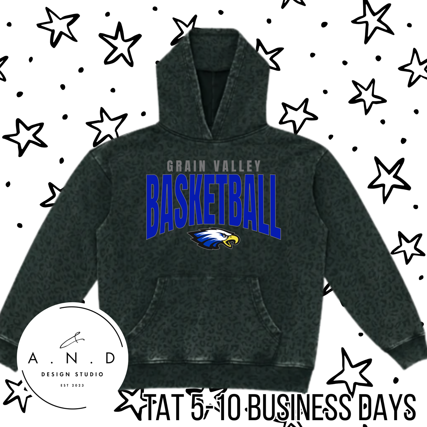 Grain Valley Basketball- Black Leopard