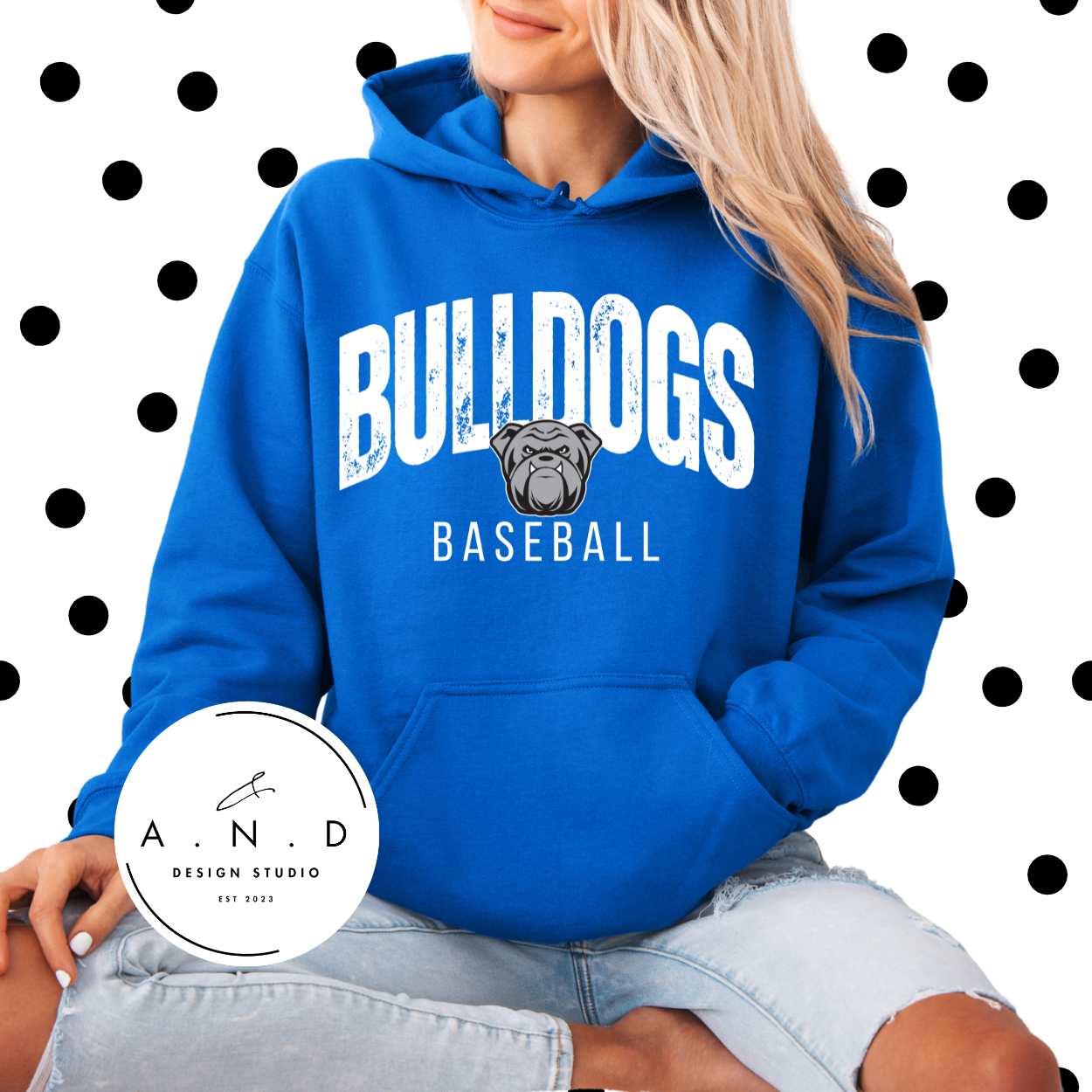 Bulldogs Baseball- Distressed