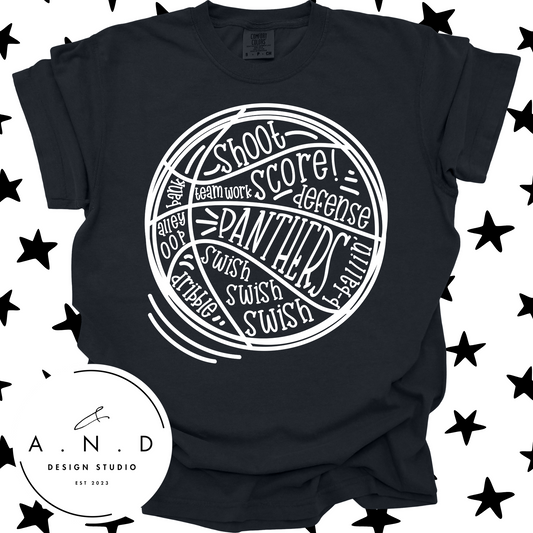 Panthers Typography Basketball
