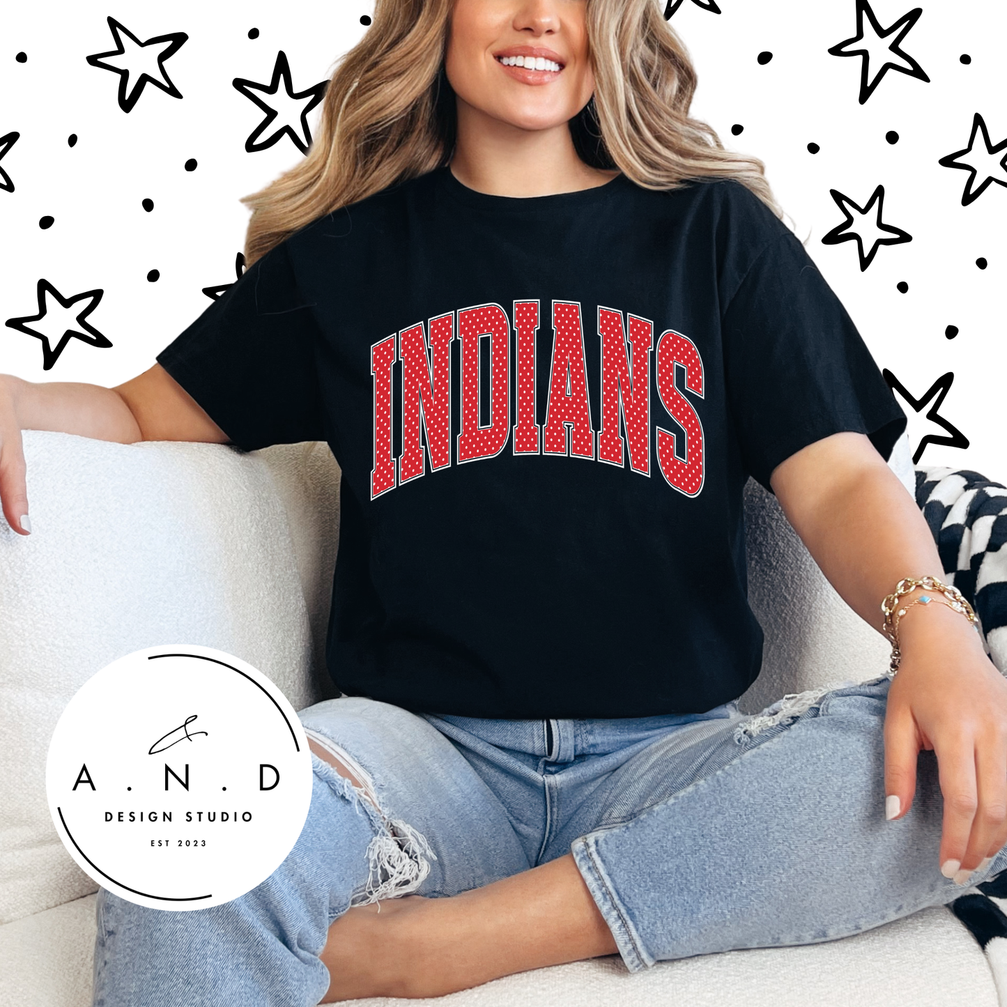 Indians Polka Dot