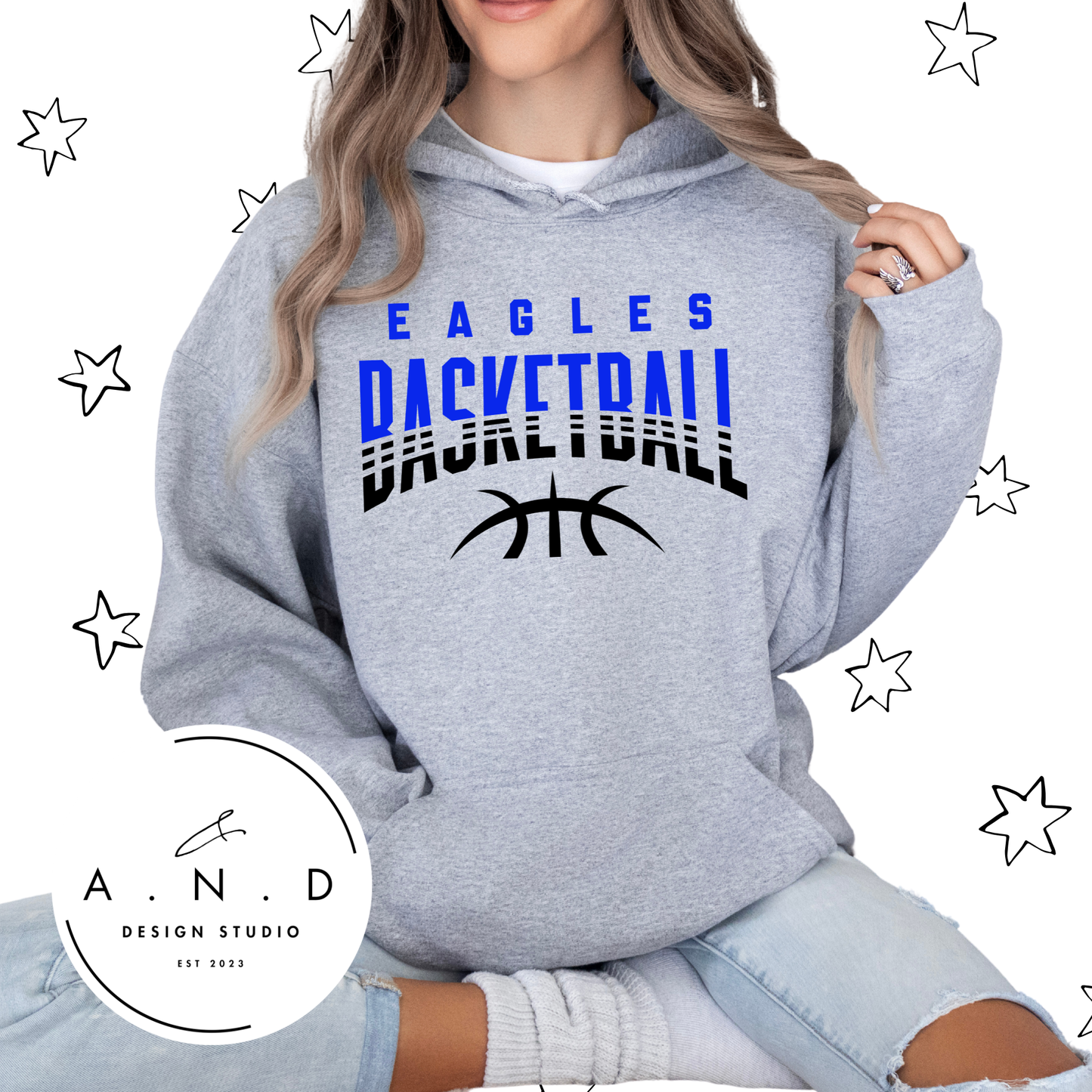 Eagles Basketball- blue/black