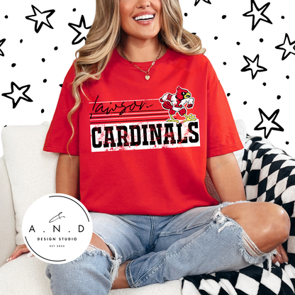 Lawson Cardinals Block Distressed