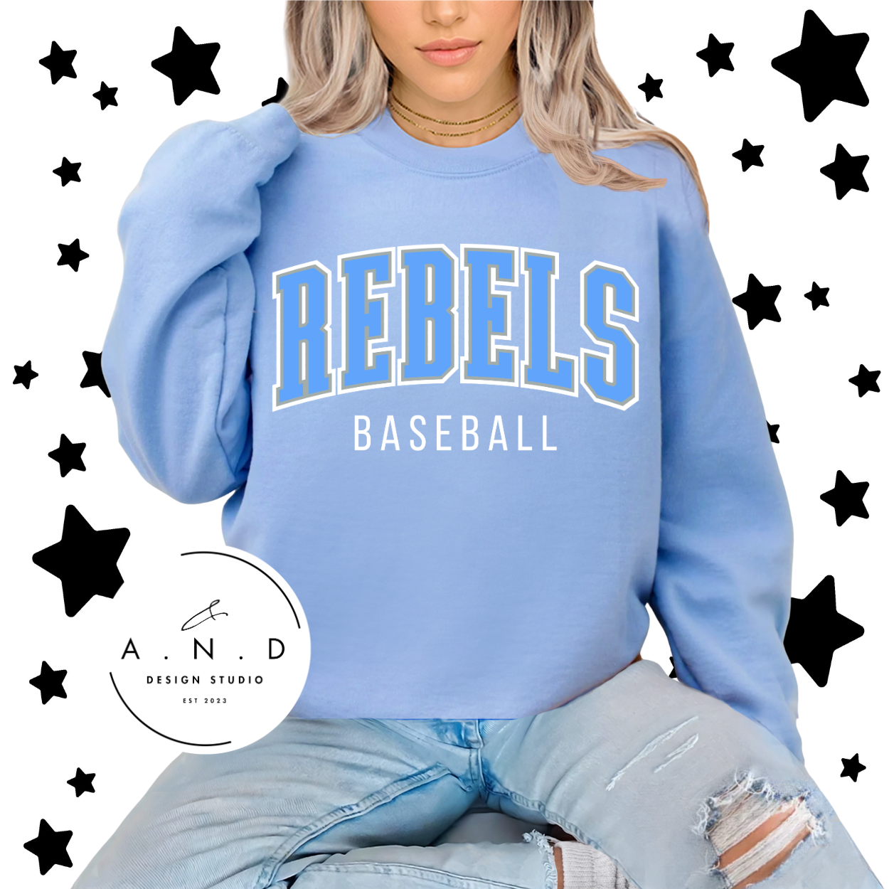 Rebels Baseball- Stacked