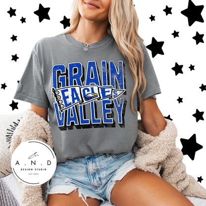 Gain Valley Eagles Flag Distressed