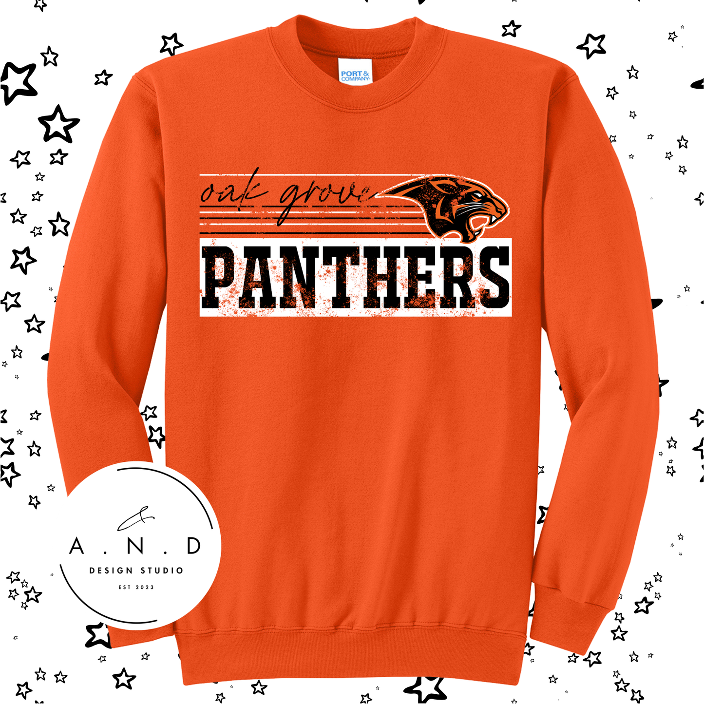 Oak Grove Panthers Block Distressed