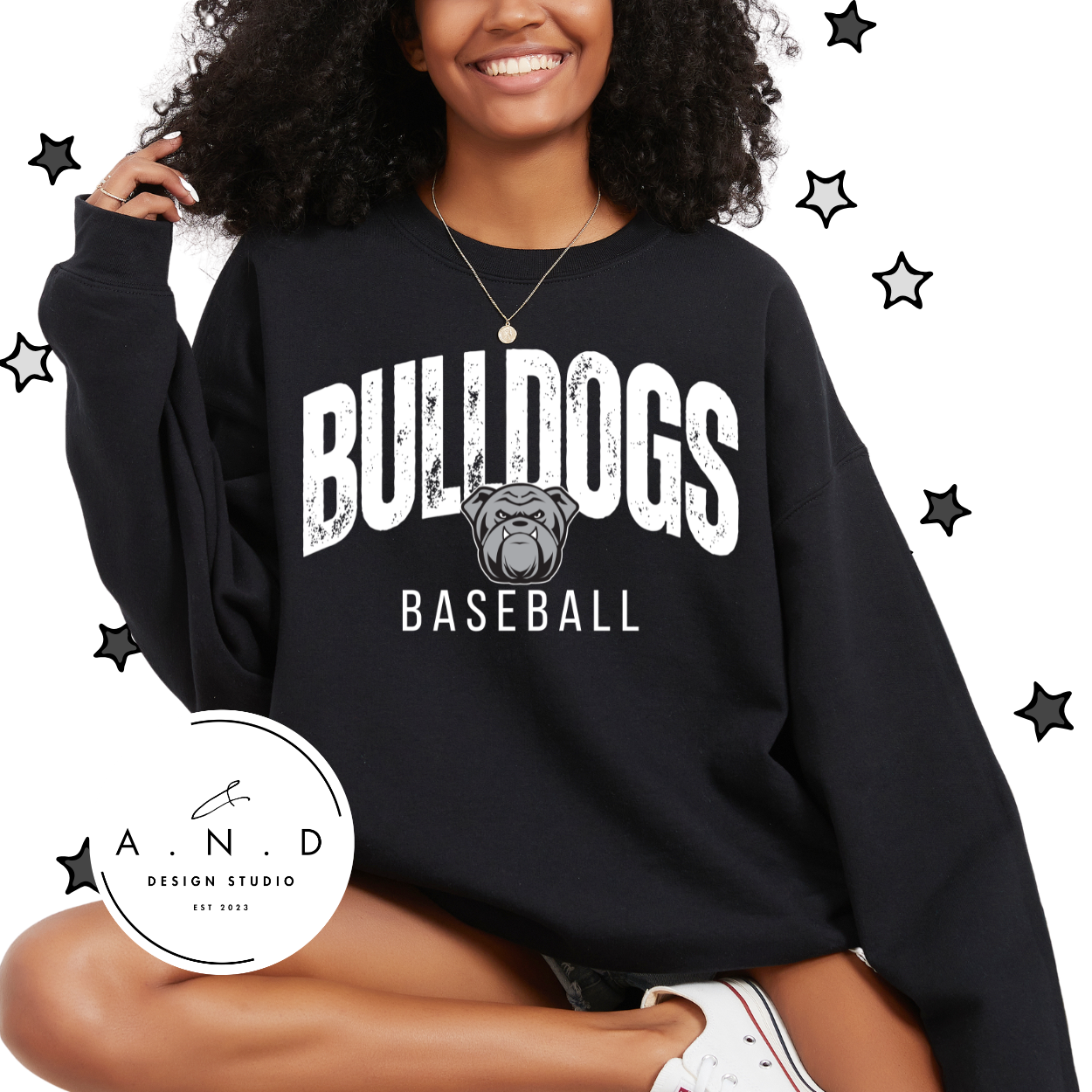 Bulldogs Baseball- Distressed