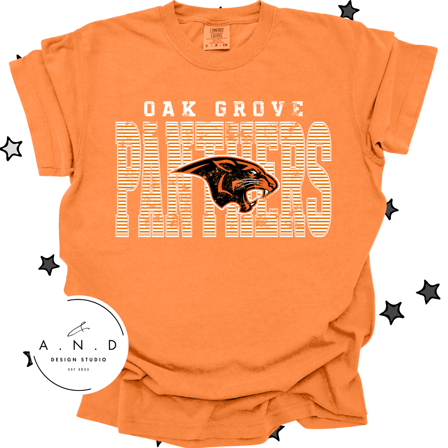 Oak Grove Panthers Stripe Distressed