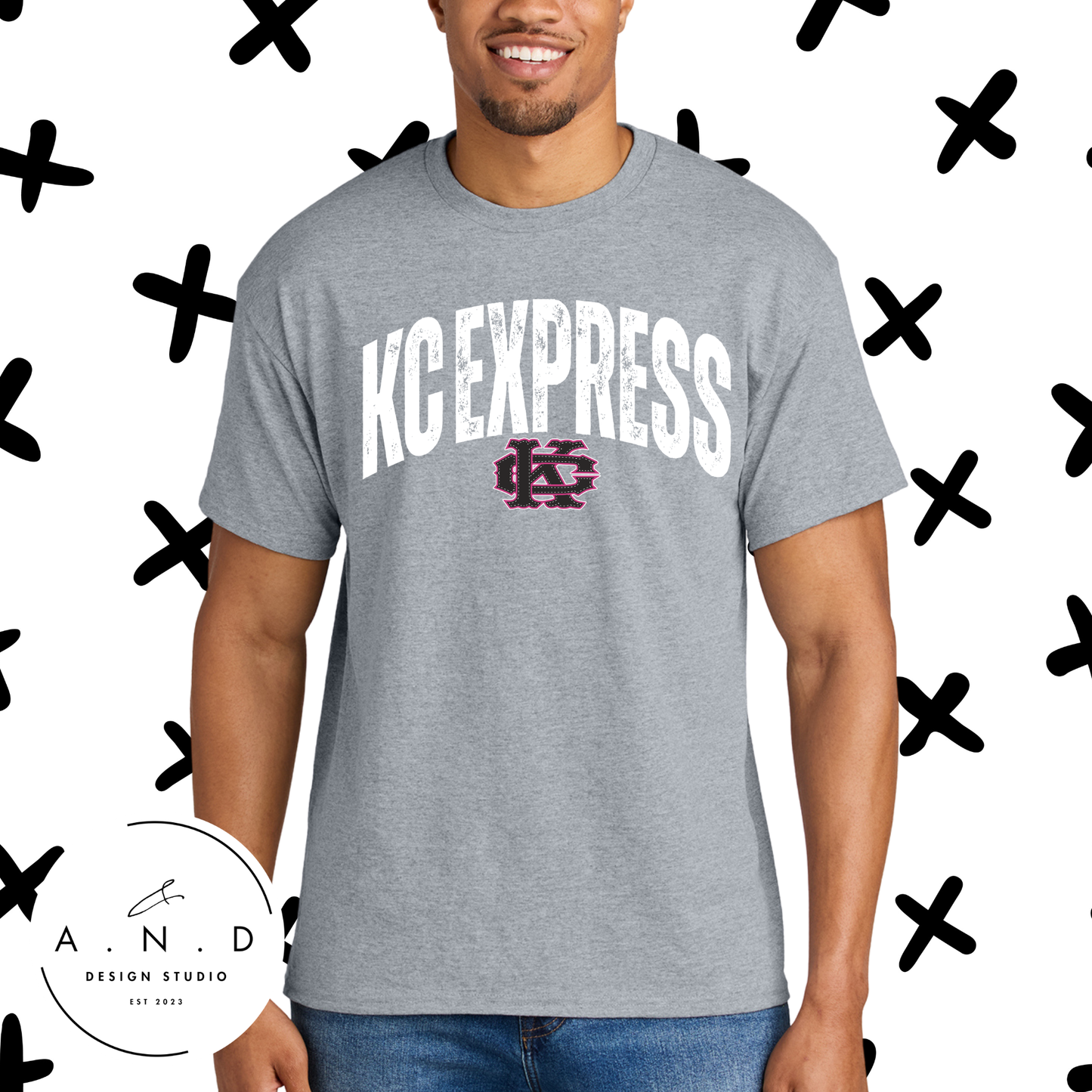 KC Express Distressed- pink/black
